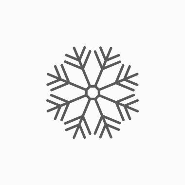 kar Tanesi simgesi vektör çizimi