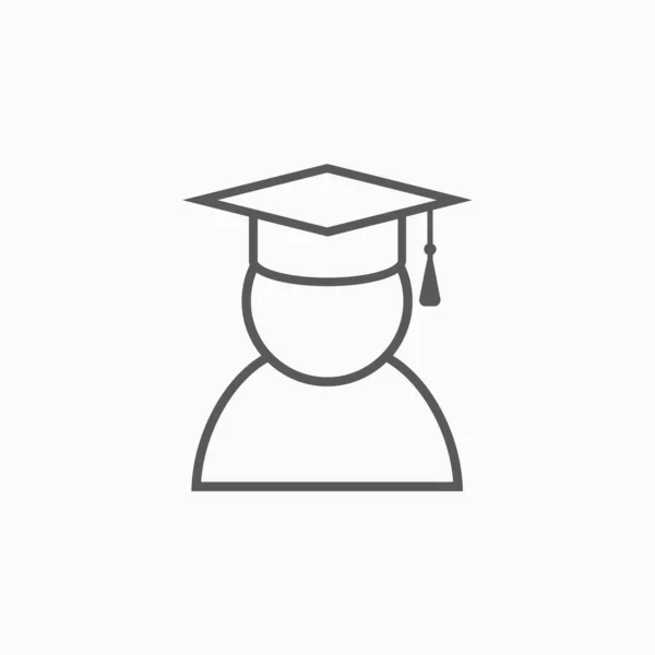 毕业帽图标 教育帽向量说明 — 图库矢量图片
