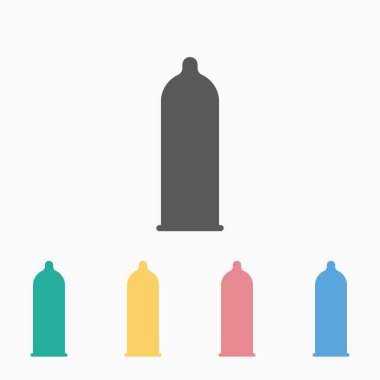 prezervatif ikonu vektör illüstrasyonu