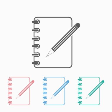 defter ve kalem simgesini