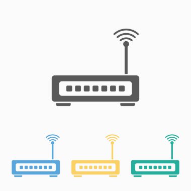 router simgesi vektör illüstrasyonu