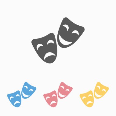 teatral maske vektör illüstrasyonu