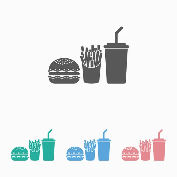 fast food ikonu vektör illüstrasyonu