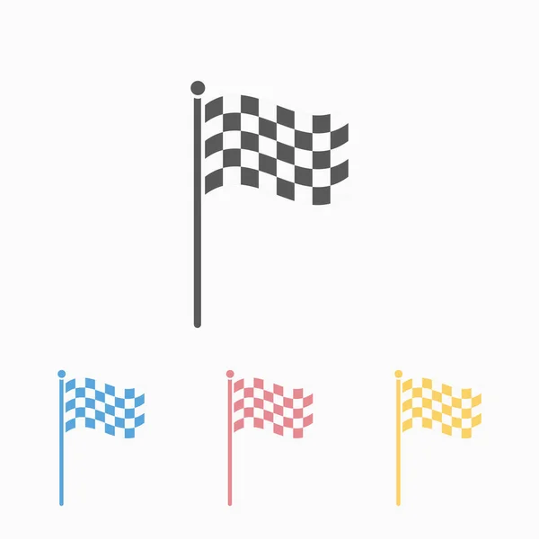 Racing Vlag Pictogram Vectorillustratie — Stockvector