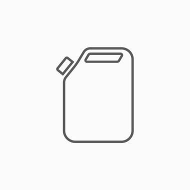 jerrycan yağ ikonu vektör illüstrasyonu