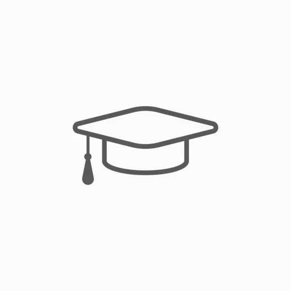 卒業キャップアイコン教育用キャップベクトルイラスト — ストックベクタ