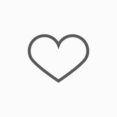 Kalp ikonu vektör illüstrasyonu