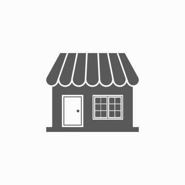 dükkan vektör illüstrasyonu, depolama simgesi