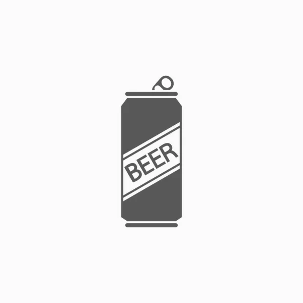 Cerveza Puede Icono Vector Ilustración — Vector de stock