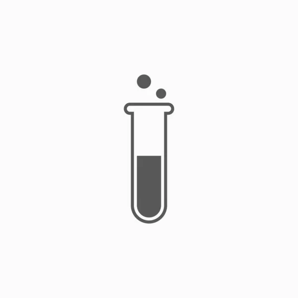 Ikona Probówki Ilustracja Wektora Laboratoryjnego — Wektor stockowy