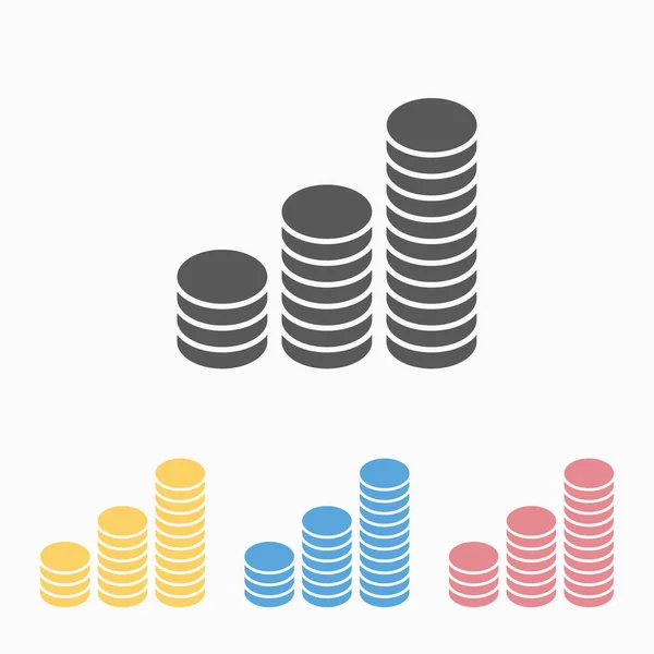 Coins Icon Vector Illustration — Stock Vector