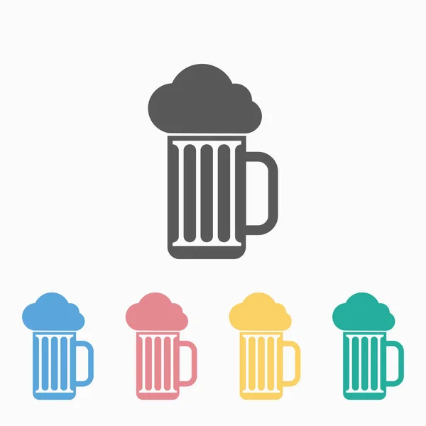 ガラスのビールのアイコン — ストックベクタ