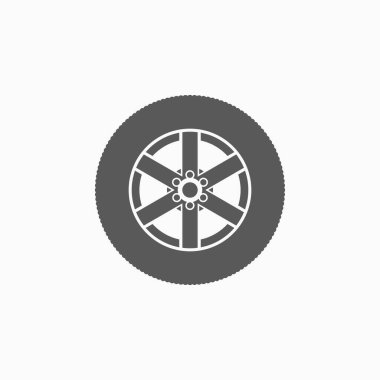 araba tekeri vektör illüstrasyonu