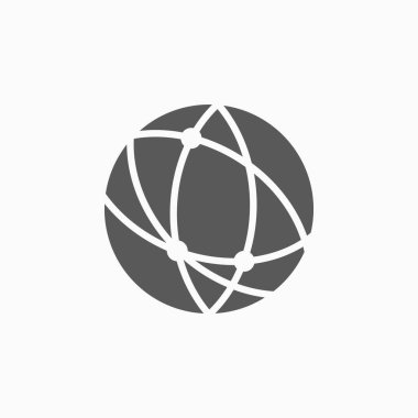 küresel teknoloji simgesi vektör illüstrasyonu