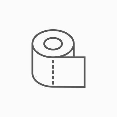tuvalet kağıdı rulosu ikon vektör çizimi