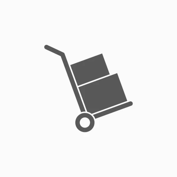 Handcart Icon Vector Illustration — Stock Vector