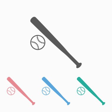baseball bat and ball icon vector illustration