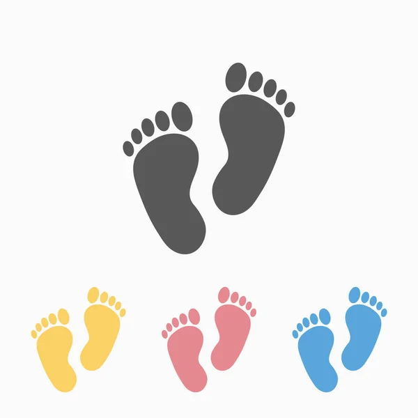 Footprint Icon Vector Illustration — Stock Vector