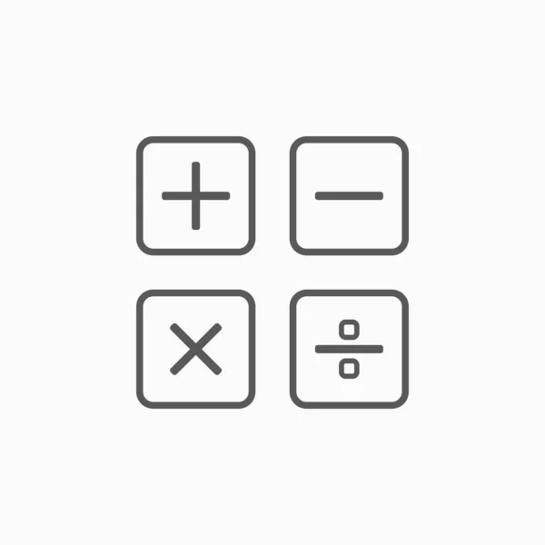 Berekening Vector Illustratie Calculator Pictogram — Stockvector