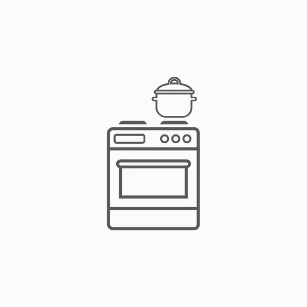 Stove Icon Vector Illustration — Stock Vector