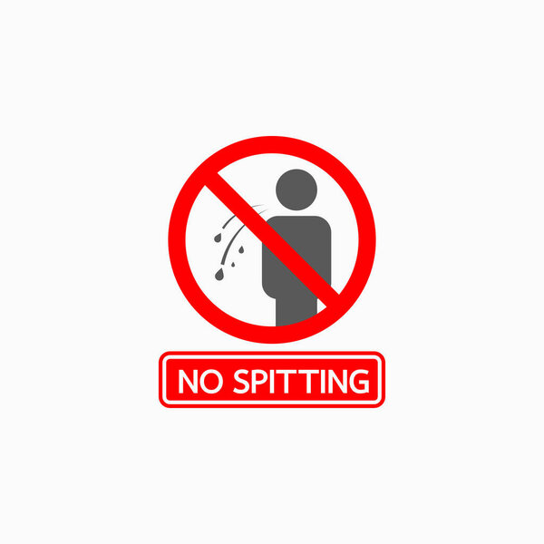 no spitting sign icon vector illustration