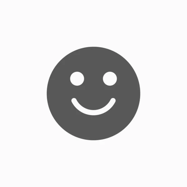 Χαμόγελο Εικονίδιο Ευτυχής Διανυσματική Απεικόνιση — Διανυσματικό Αρχείο