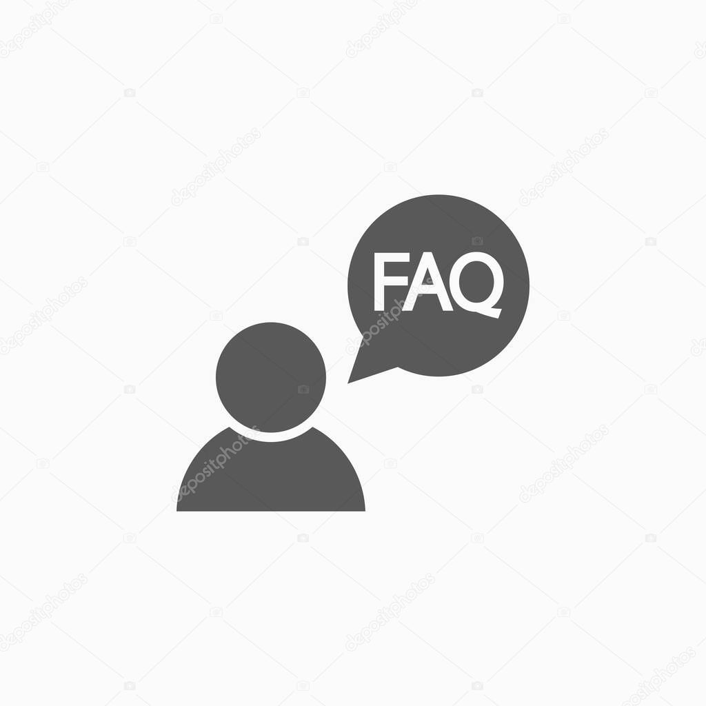 FAQ icon vector illustration