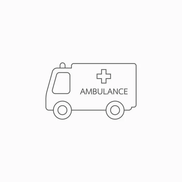 Illustrazione Vettoriale Icona Ambulanza — Vettoriale Stock