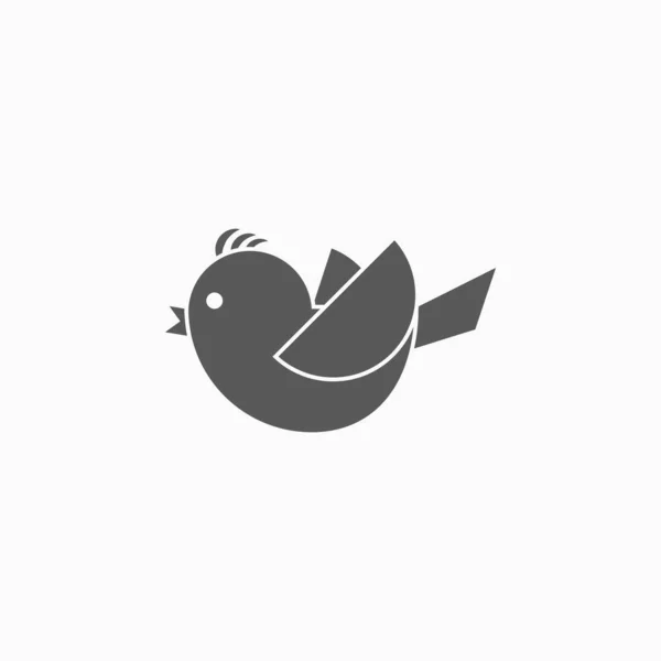 Ikona Ptaka Wektor Ptaka Ilustracja — Wektor stockowy