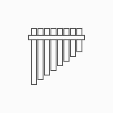 pan flüt simgesi vektör çizimi