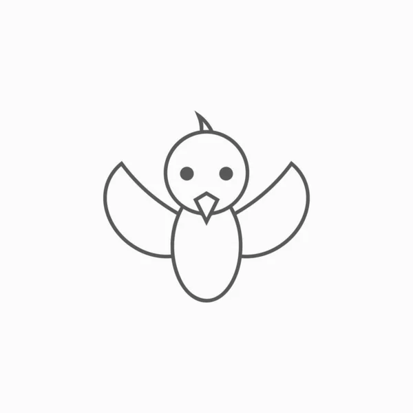 Bird Icon Bird Vector Illustration — ストックベクタ