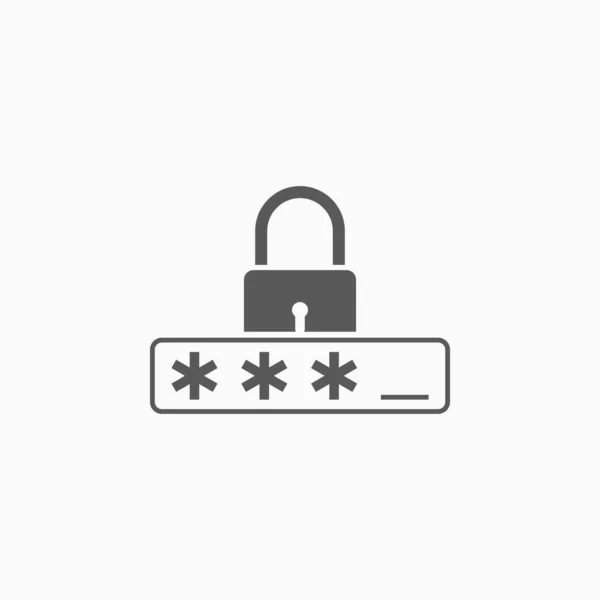 Password Security Icon Vector Illustration — Stock Vector