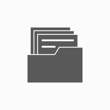 arşiv rapor simgesi vektör illüstrasyonu