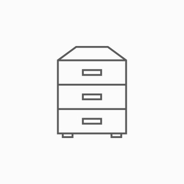 drawer icon, tray vector