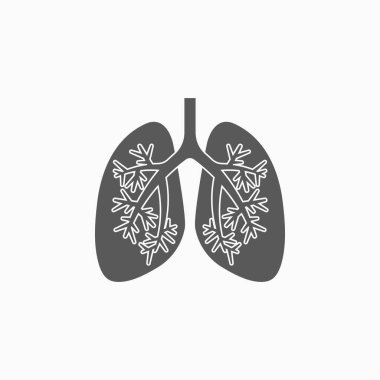 akciğer simgesi vektör illüstrasyonu