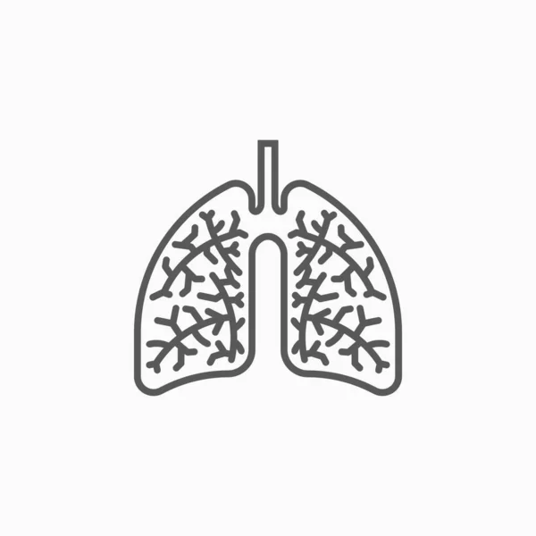 Lungs Icon Vector Illustration — Stock Vector