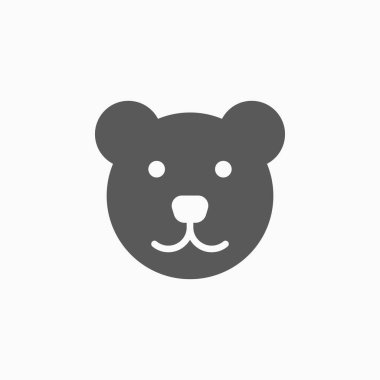 Ayı simgesi vektör illüstrasyonu