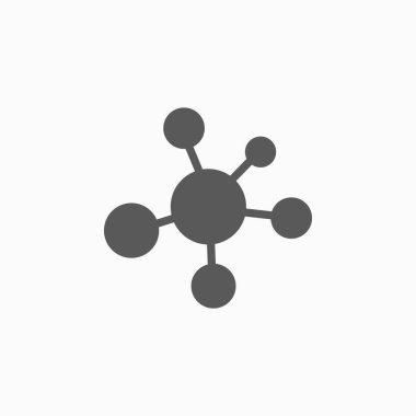 Atom simgesi, molekül vektör