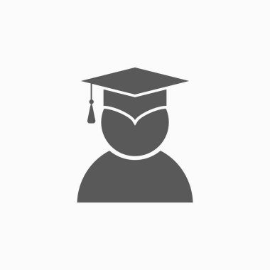 mezuniyet başlığı simgesi, eğitim başlığı vektör illüstrasyonu