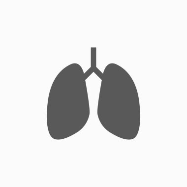 akciğer simgesi vektör illüstrasyonu