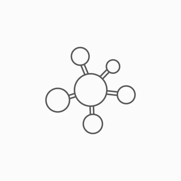 Icona Atomica Vettore Molecolare — Vettoriale Stock