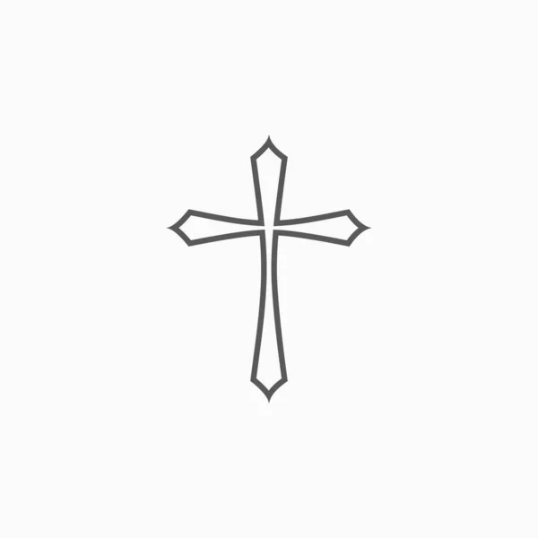 Religion Cross Icon Vector Illustration — Stock Vector