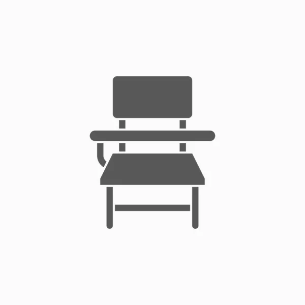 School Desk Icon Vector Illustration — Stock Vector