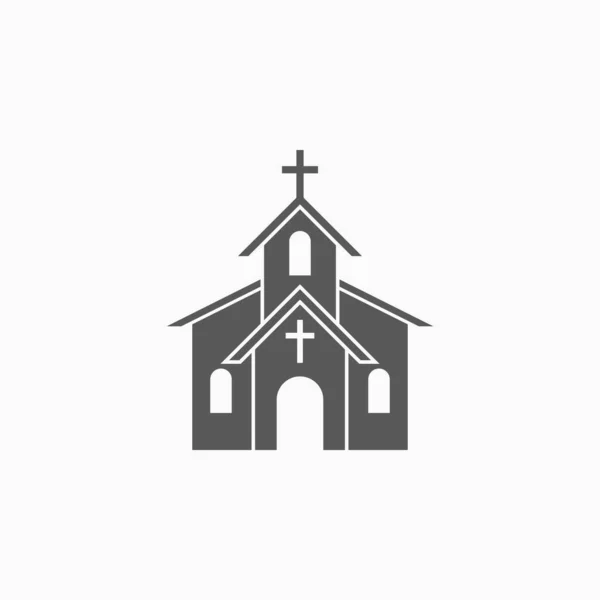 Icono Iglesia Vector Ilustración — Archivo Imágenes Vectoriales