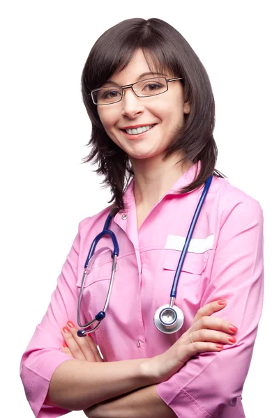 Portræt af ung kvindelig læge - Stock-foto