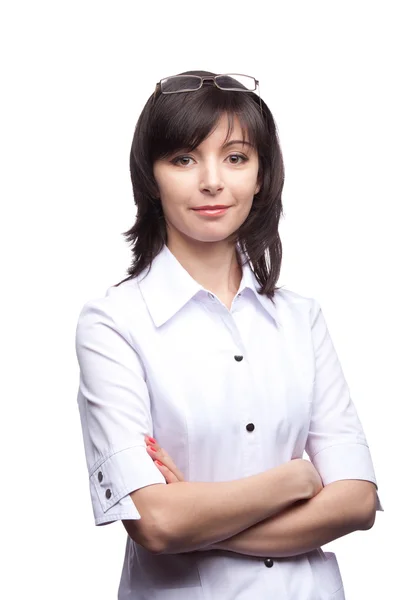 Woman doctor with crossed arms — Stock Photo, Image