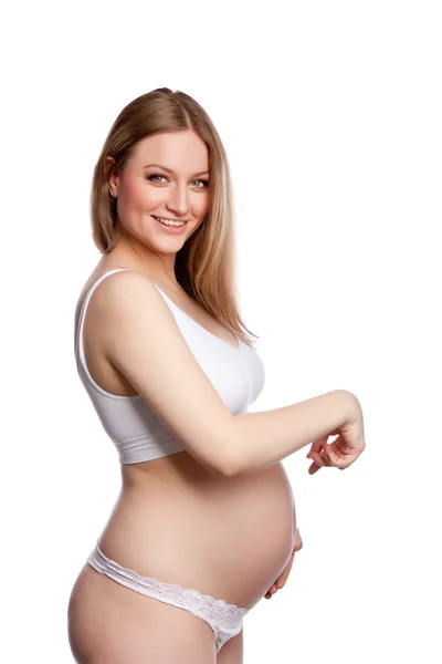 Profile portrait of pregnant woman — Stock Photo, Image