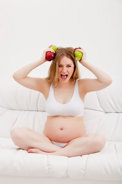 Stress op zwangere vrouw — Stockfoto