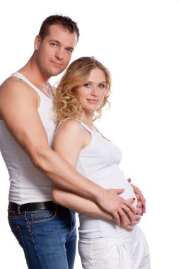 Hamile anne ve mutlu baba