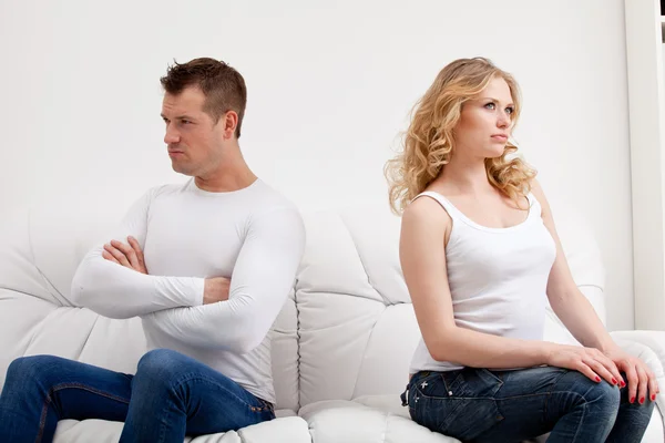Couple sulking after conversation — Stock Photo, Image
